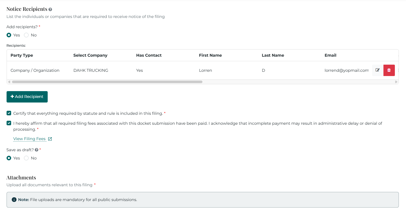 Save Draft Radio buttons